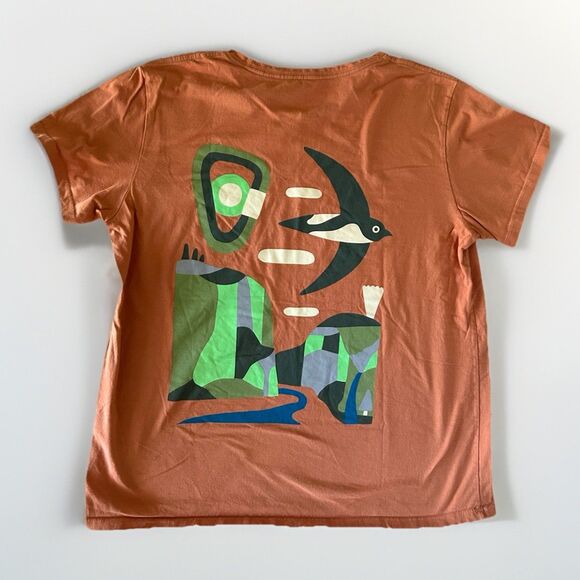 Patagonia Women’s Granite Swift Organic Cotton T-Shirt Sienna Clay Size Large - Picture 2 of 6